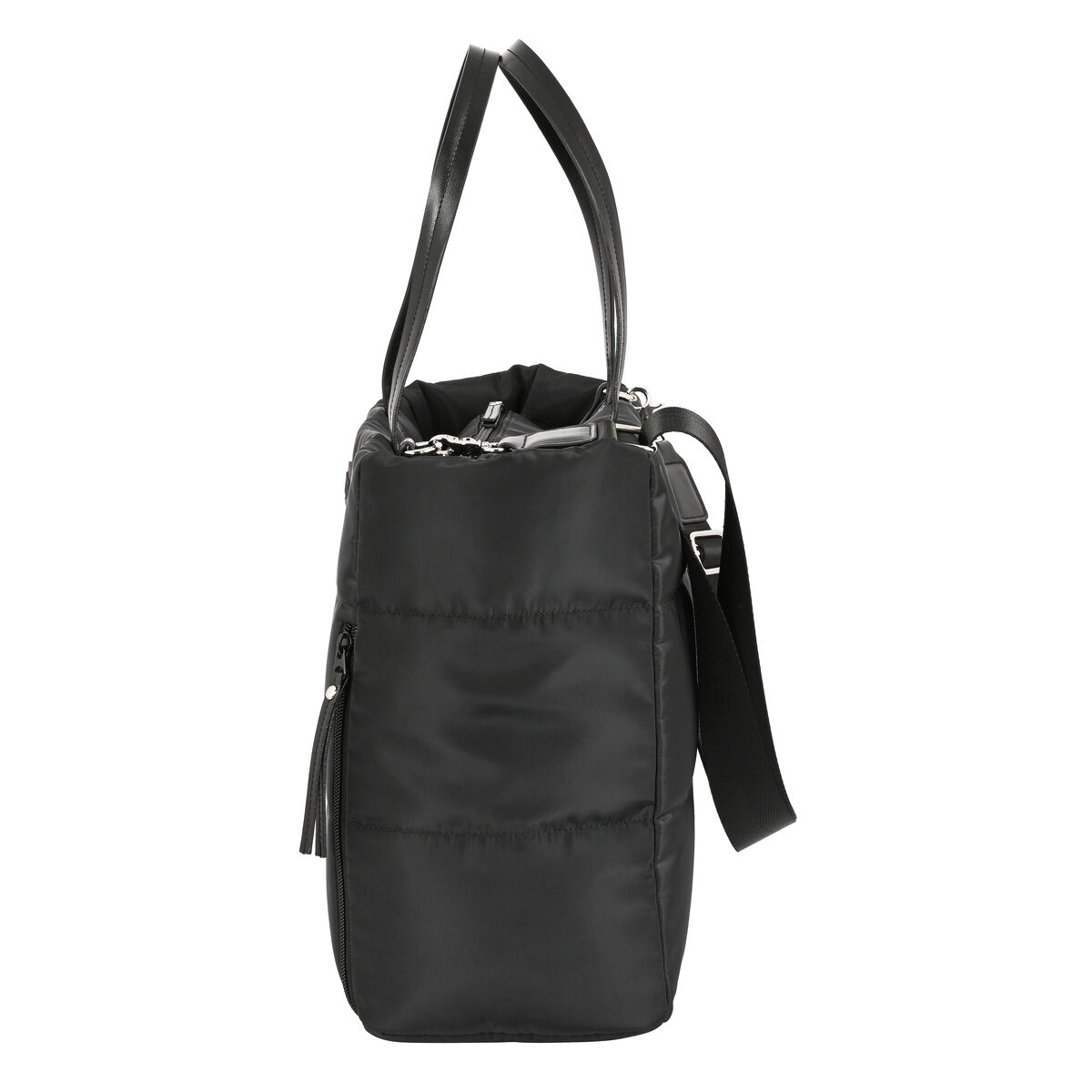 Bolsa Moos Negro Acolchoado Preto (54 x 31 x 17 cm)